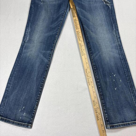 Vigoss Studio Jeans Womens 13/14 Distressed Medium Wash Y2K Stretch Denim - Picture 7 of 14